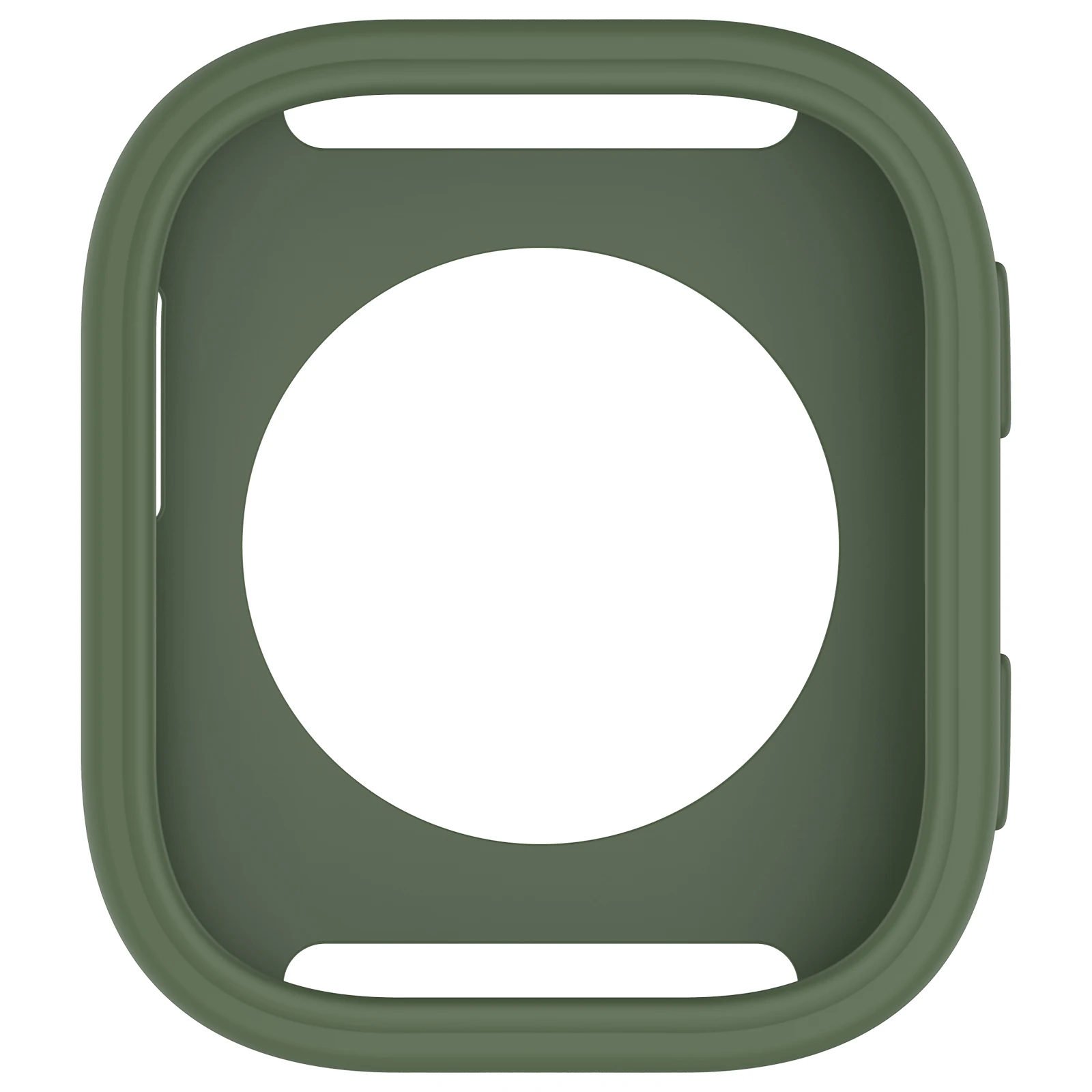 For Huami Amazfit Bip 6 (A2435) Watch Case Soft Silicone Hollow Watch Frame Cover - Dark Green view 5