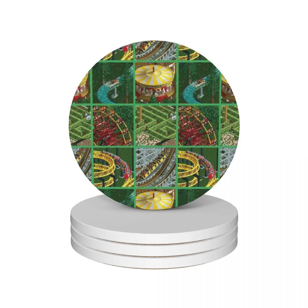 

RCT Ride Type Designs Ceramic Coasters (Set of 4) animal cup set custom Cup mat Coasters