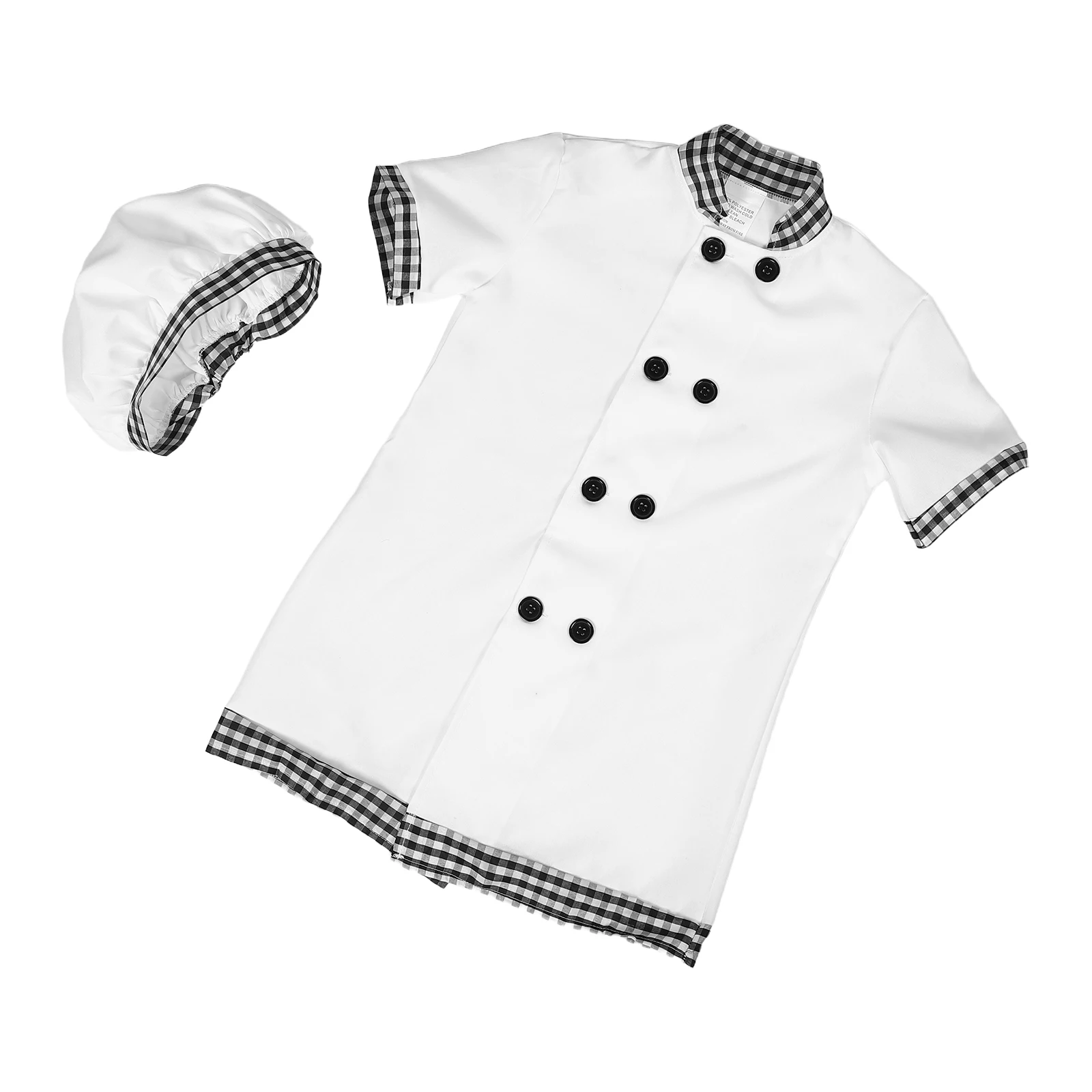 

Children Chef Costume Kids Girls Apron Toddler Kitchen Pretend Play Costumes Stage Performance Outfits Role Play Props