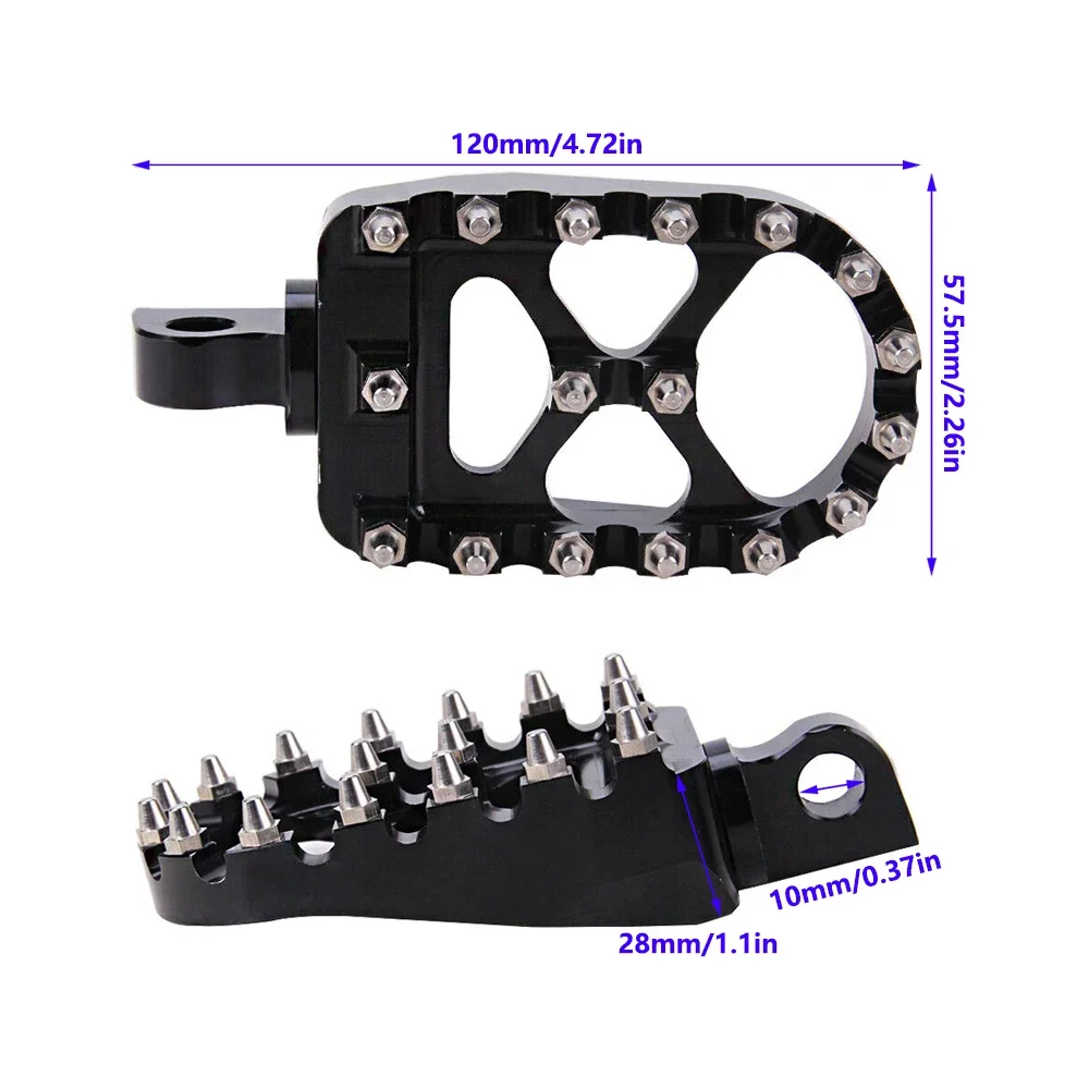 

1 Pair Aluminum Billet Motorcycle Footpeg Fits for 10mm Mounting Hole Harley Motorcycle or Any Other Bike 4.72"x 2.26"