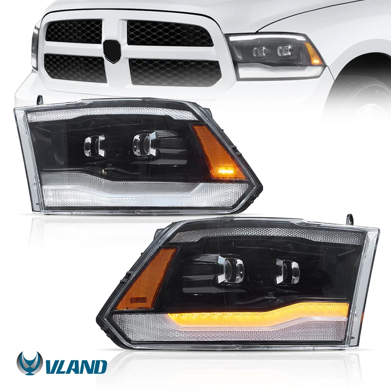 

NORSEN Manufacturer Wholesales 2009-2021 Sequential RAM 1500 LED Car Head Light Front Lamp 2009-2018 for DODGE RAM 1500/2500/350