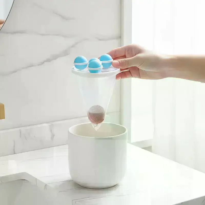 Washing Machine Lint Filter Ball Floating Hair Catcher Reusable Laundry Lint Remover Anti Clog Home Clothes Washing Accessories