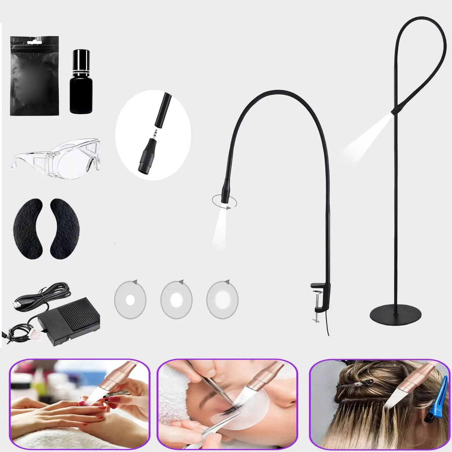 لطيفة USB 10 واط الأشعة فوق البنفسجية الضوء الأبيض LED الأضواء تعديل طلاء الأظافر علاج تطعيم الرموش الغراء علاج مصباح الجمال T