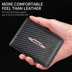 Car Driver License Wallet ID Credit Card Storage Holder Purses For MINI WORKS Cooper F55 F56 R60 R59 R58 R57 R56 R55 R53 R52 R50