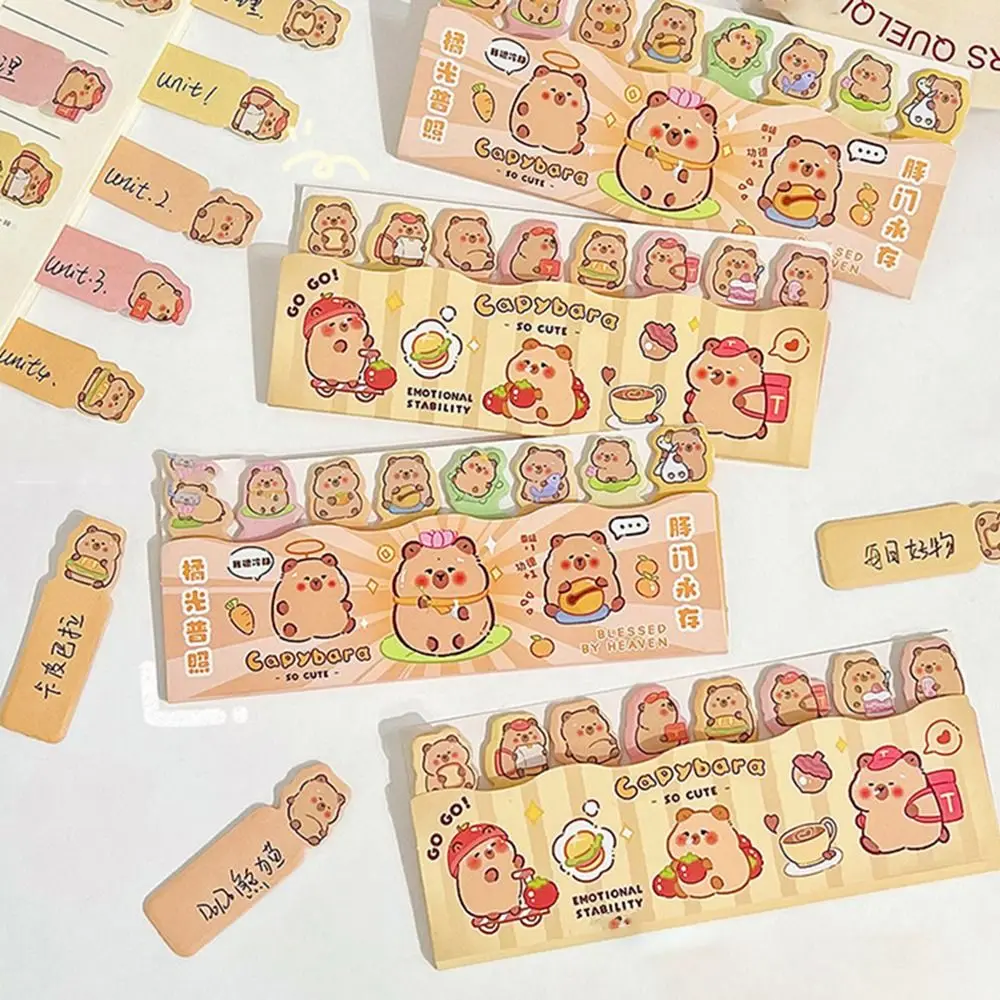 

Classify Files Flags Cute Capybara Index Tabs Self Adhesive Cartoon Sticky Notes Multifunction Multi-purpose Memo Pad Scrapbook