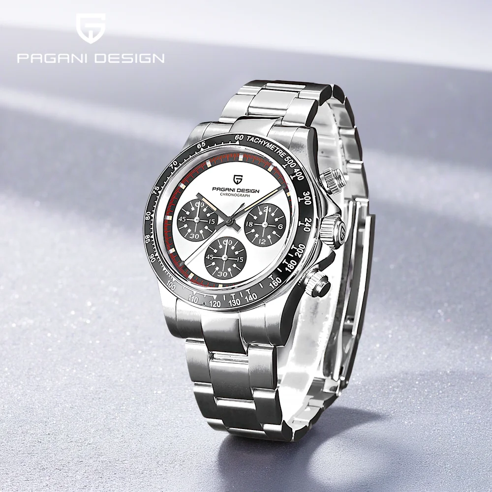 PAGANI DESIGN Men's Chronograph Multi functional Stainless Steel Waterproof Quartz Watch PD1676