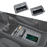 Caja de almacenamiento de cambio de marchas de consola central para Honda Pilot 2016-2022, adaptador para Cable de teléfono, organizador de almacenamiento de monedas de consola central