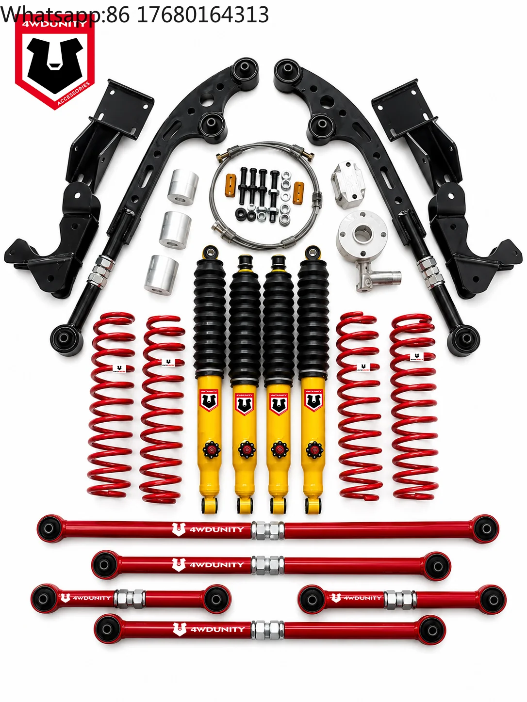 For New off Road Suspension Upgrade Kit for Suzuki Jimny 1998-2017 JB43 JB33 JB23 2 Inch Lift Kit with Adjustable Panhard Rods