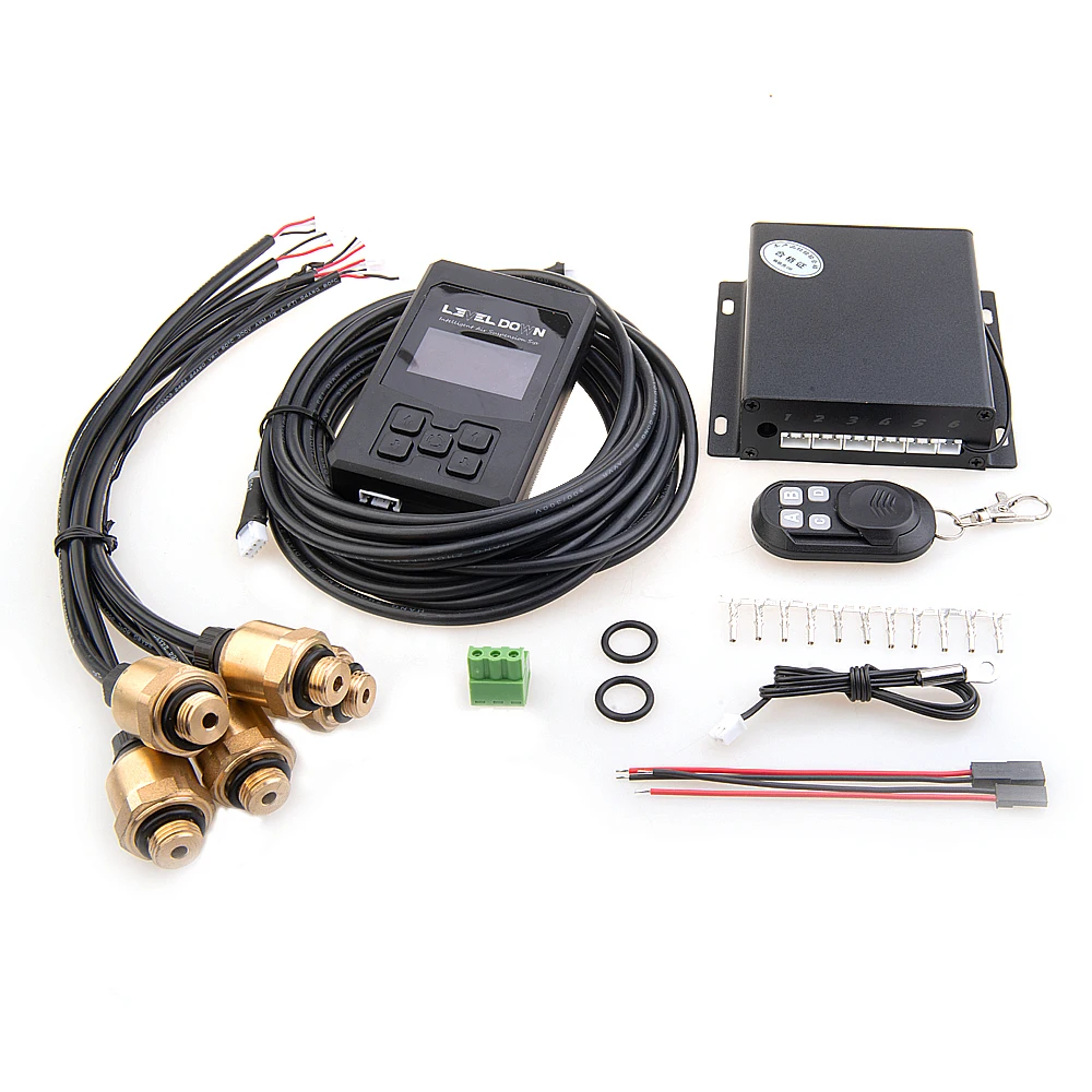 

Auto Air Ride Suspension Electronic Control System with 5 Pressure Sensor Support Bluetooth and Wire Control Car Accessories