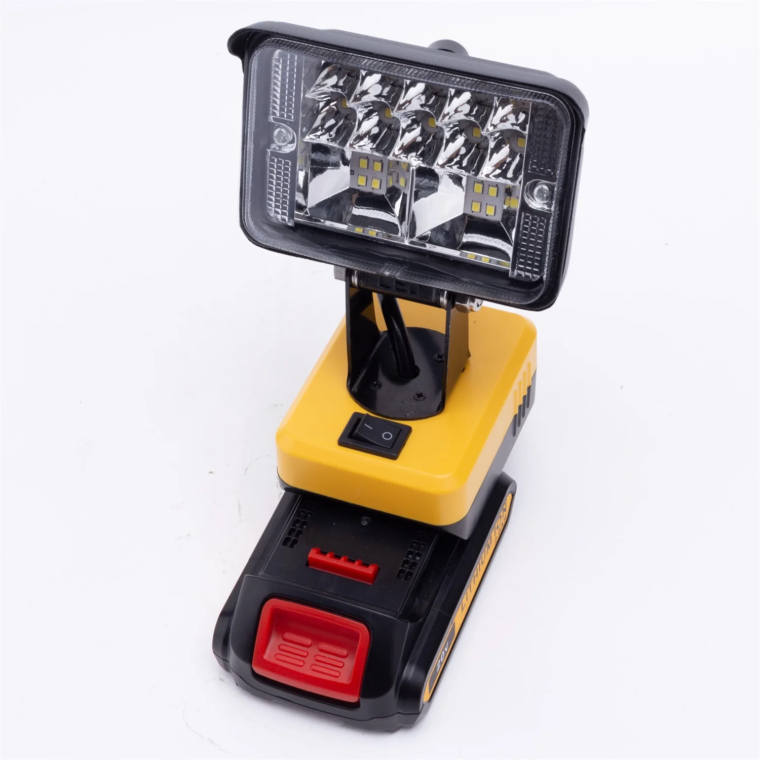 Luz de trabalho led para dewalt 18v bateria de lítio sem fio operado oficina ao ar livre acampamento pesca lâmpada portátil (sem bateria)