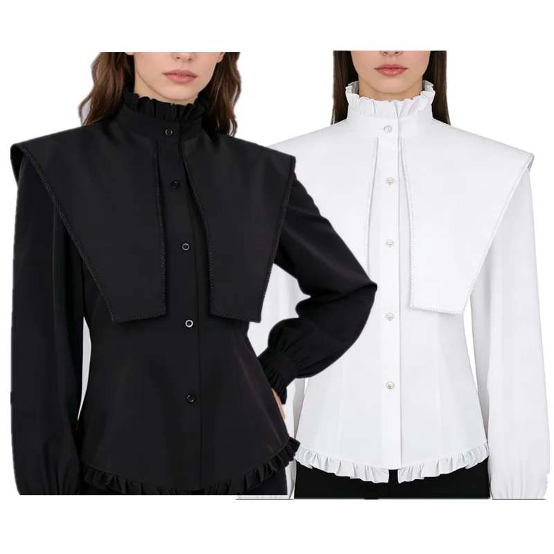 

Gothic Punk Women's irt Naval Collar Performance Medieval Costume Victorian Retro Court Outfit Fem Faion Stage Clothing