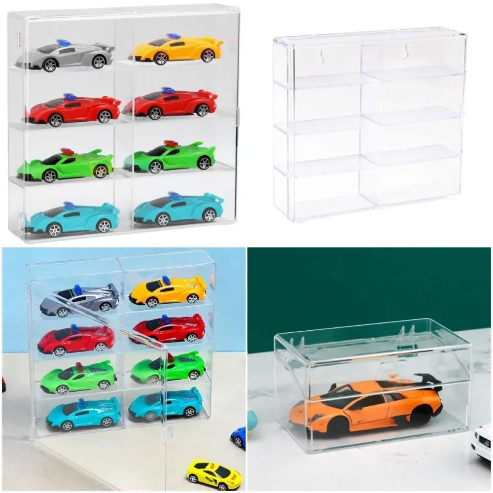 

1/4pcs 8 Grid Car Display Box Stackable Dustproof Acrylic Cabinet Rack Model Car Display Multipurpose