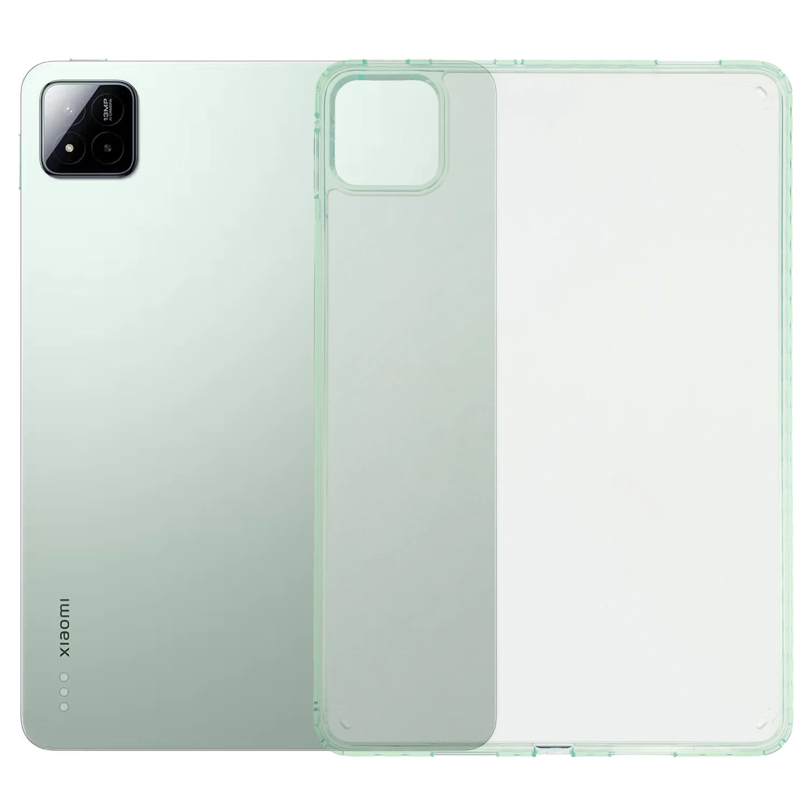 

For Xiaomi Pad 7 Pro / Pad 7 Case Flexible TPU + Acrylic Tablet Shockproof Protective Cover - Light Green