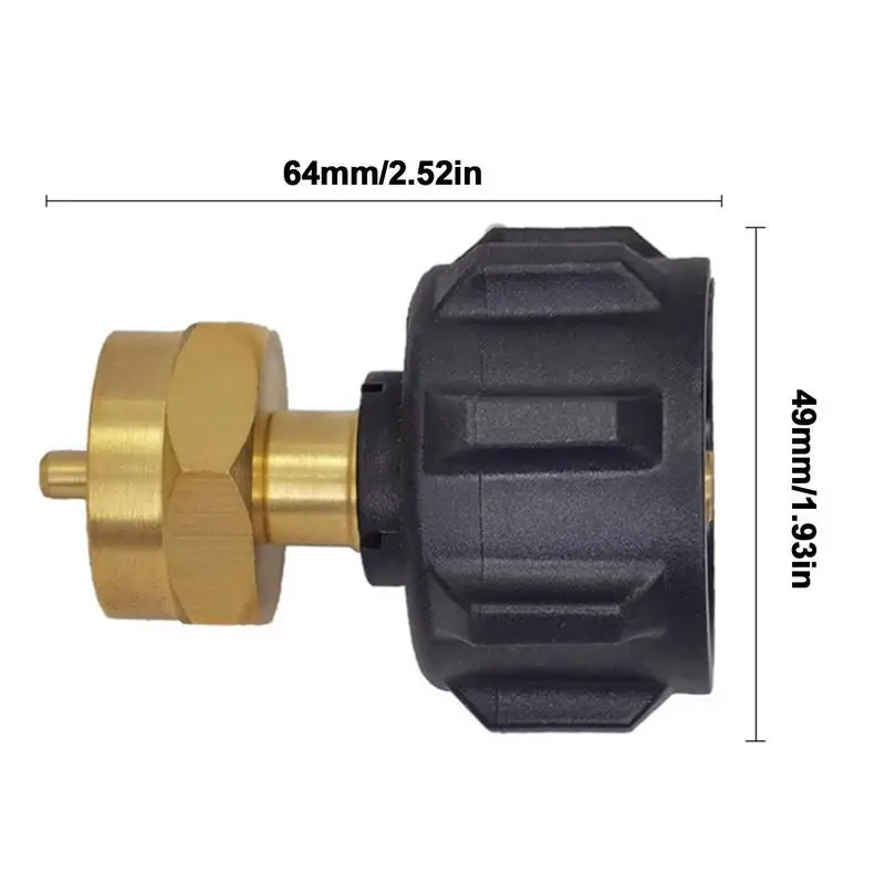 Imagem -06 - Adaptador de Garrafa de Propano Qcc1 Regulatorpropano Recarga Adaptador se Encaixa Qcc1 Tipo1 Tanque de Propano e lb Cilindro de Descartável