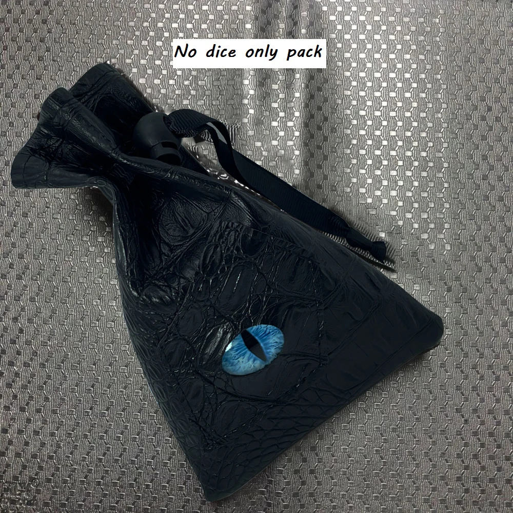 Devil's Eye Dice Bag Drawstring PU Leather DND Dice Storage Bag for DnD Dice Coins and Other Accessories Dragon Eye Dice Bag Dra