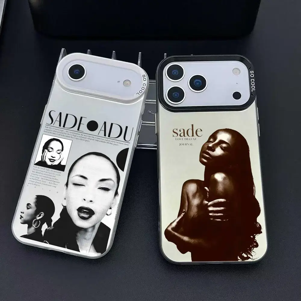 Coque de téléphone populaire S-sade pour iPhone 17 16 15 14 13 12 11 Pro Max Air, colorée, mate, laser, effet aurore, antichoc