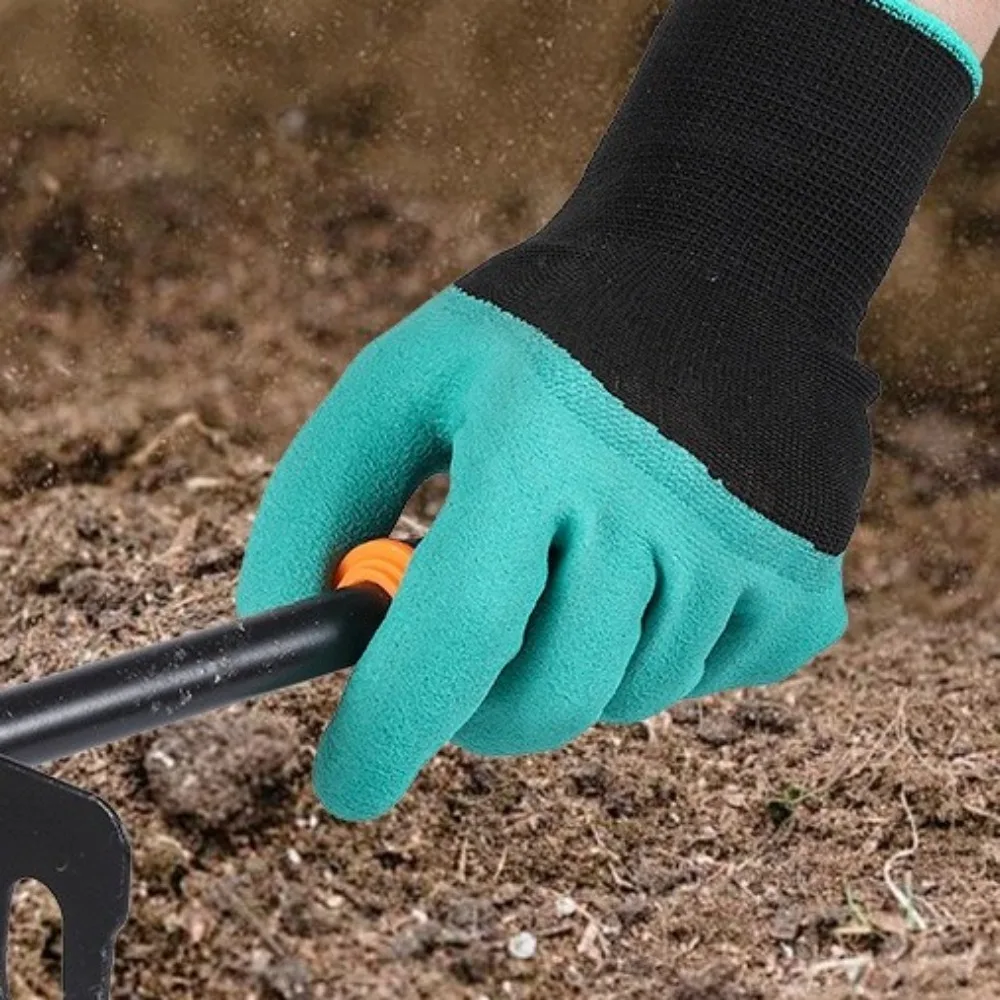 

4Pairs Latex Material Gardening Gloves Permeable Fabric Prick-proof Design Prick-proof Gloves Comfortable Lightweight