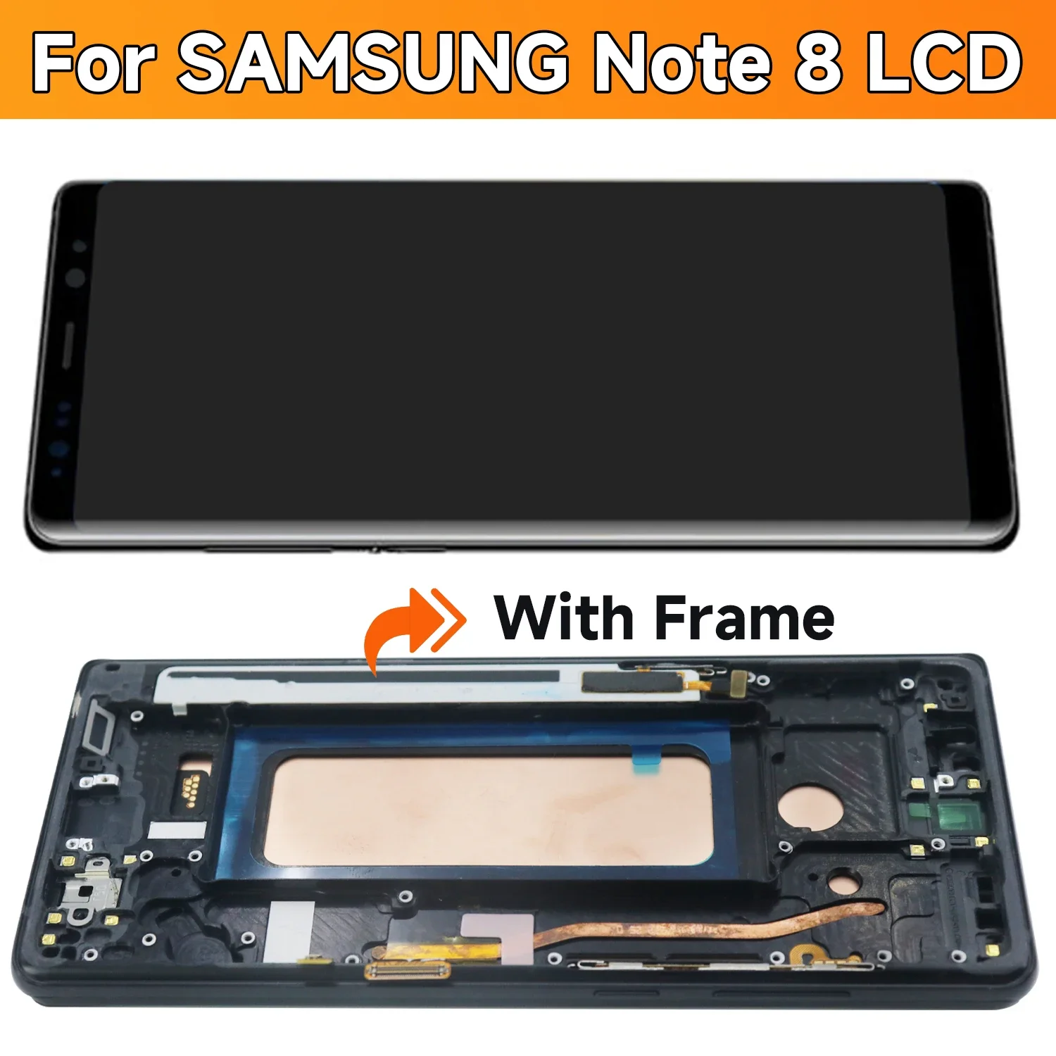 TFT Note 8 For Samsung Galaxy N950 N950F N9500 LCD Display Touch Screen Digitizer Assembly Replacement Parts with Frame