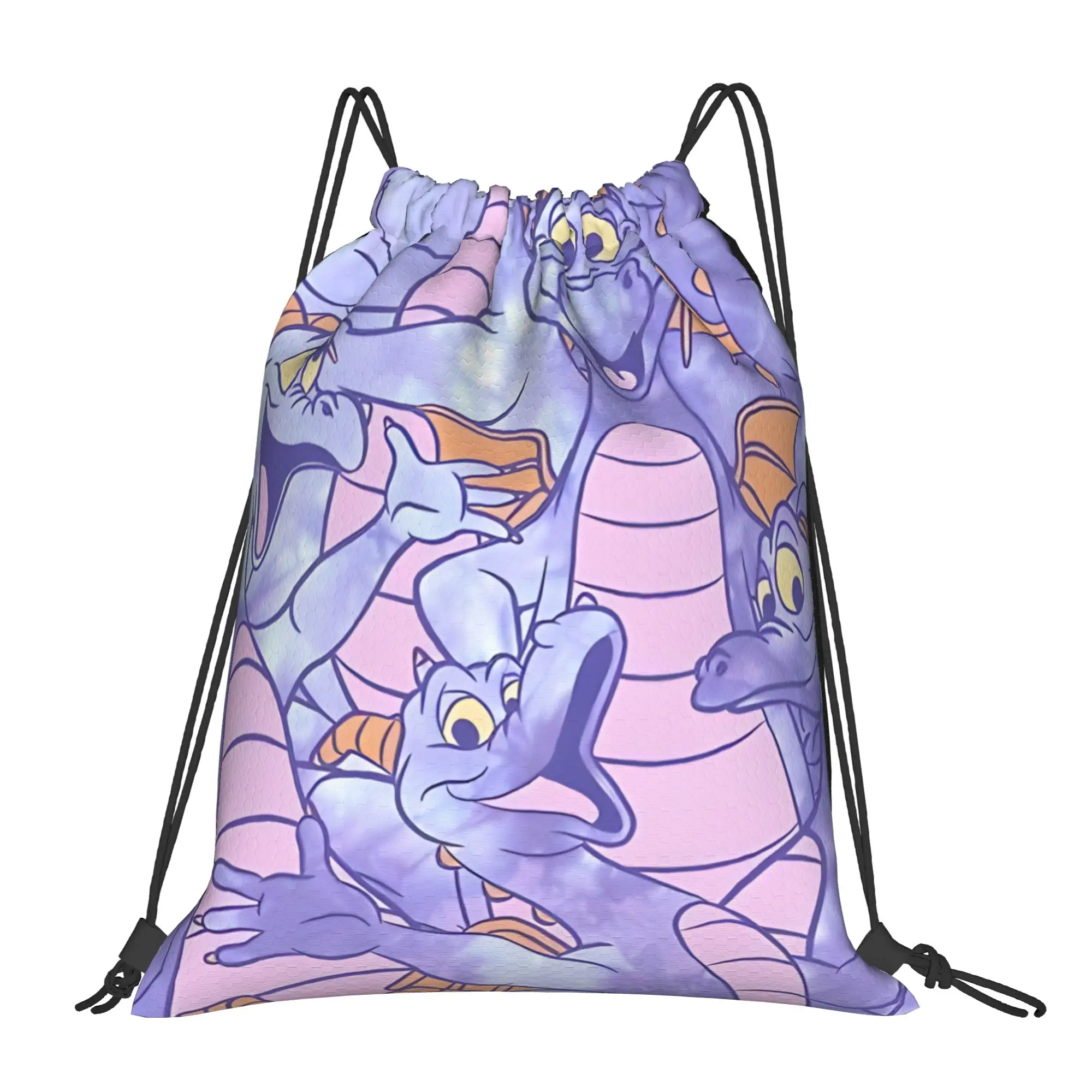 

Портативные уличные сумки-мешки на шнурке Figment Epcot Collage 4 Best Seller Walt Cartoon для покупок, спорта и хранения, рюкзаки для езды на велосипеде и занятий в спортзале