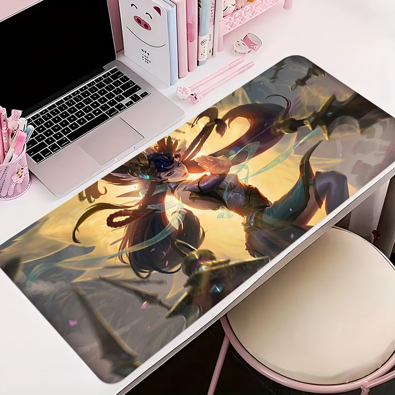 

Mouse Pad Office PC Accessories Keyboard Mat Anime Pattern Anti-slip Rubber Mousepad L-league Of Legends Irelia Gamer Desk Mat