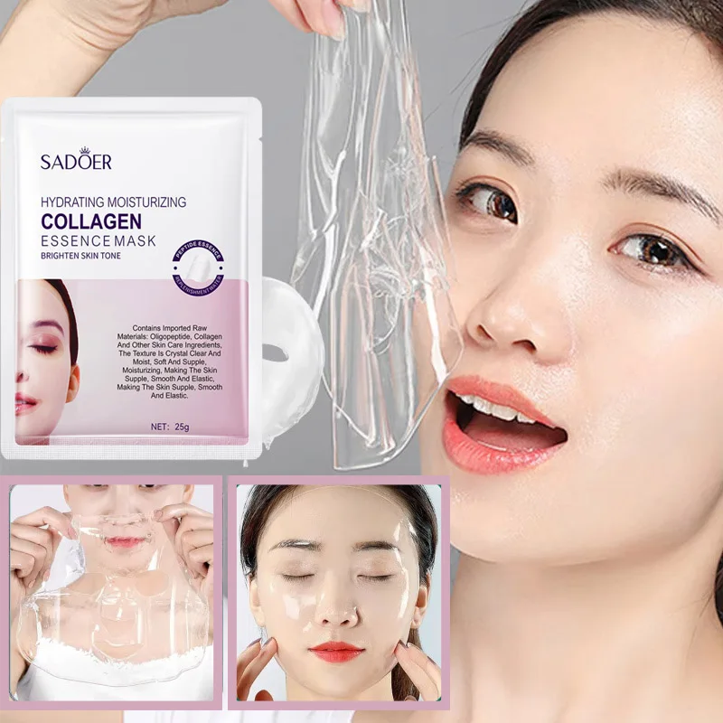 Kollagen Anti-Falten Gesichtsmaske Anti-Aging Feine Linien Reduzieren Hautstraffung Feuchtigkeitsspendend Aufhellend Glättende Hautpflege Koreanische Kosmetik