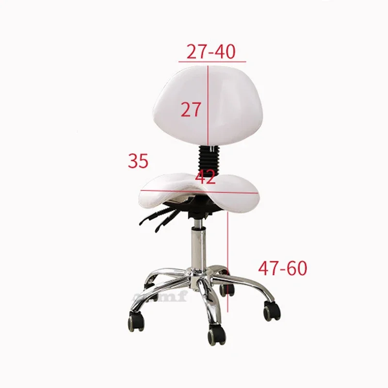 Silla de belleza de cuero PU simple, silla de Odontología de técnico médico, silla giratoria silenciosa, elevador de uñas artísticas, taburete
