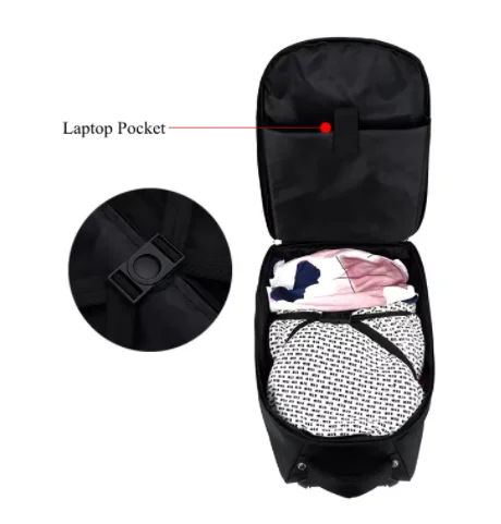 Bolsas de viaje con ruedas para cabina Oxford, mochila con ruedas impermeable, equipaje con ruedas
