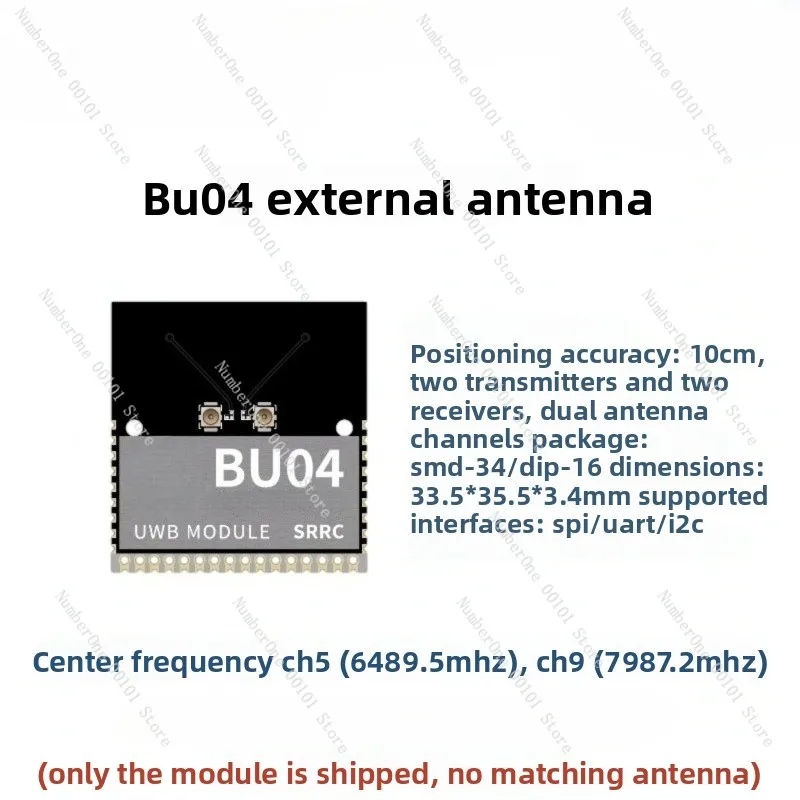 BU04 Dual Antenna UWB Indoor Positioning Module 2 Transmitter 2 Receiver Centimeter High Precision Tracking Location Module