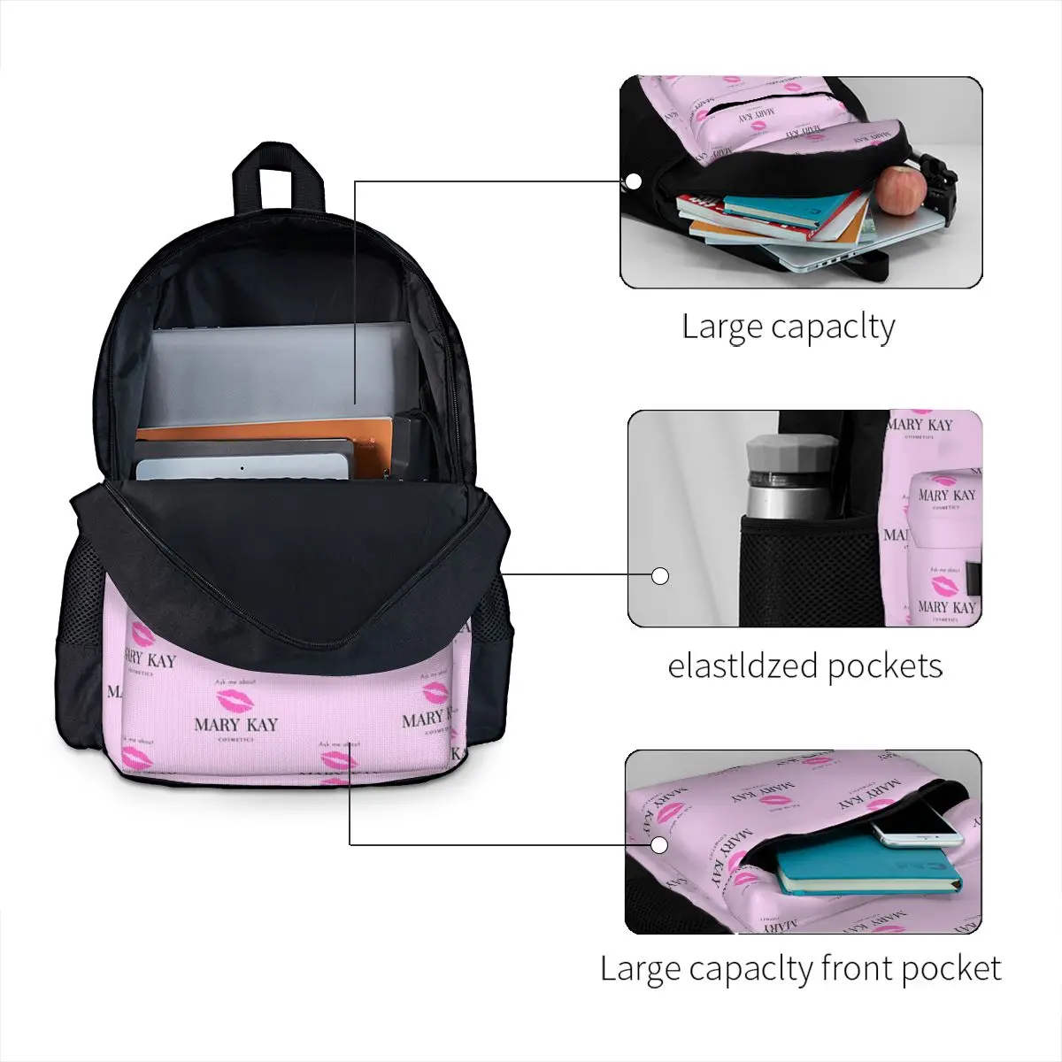 

Ask Me About Mary Kay Cosmetics Student Backpack School Bag Hiking Travel Daypack for Men Women Fashion Bookbag Shoulder Bags