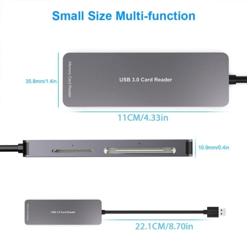 5 في 1 USB3.0 عصا الذاكرة مضغوط محول قارئ بطاقة الفلاش لـ MS M2S SDTF