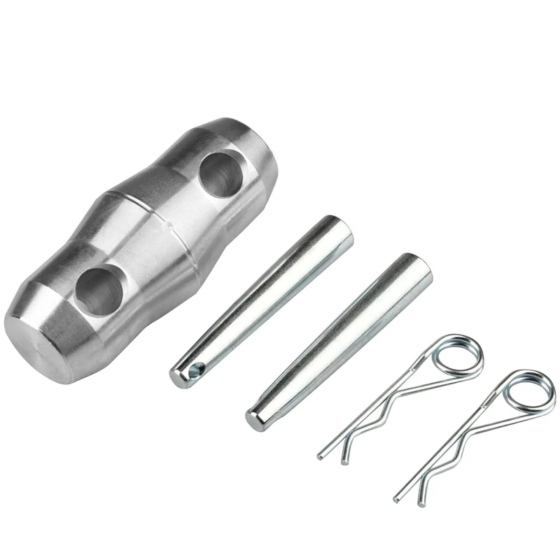 10 Pack Aluminum Double Ended Conical Coupler with Clips Pin and Half Connector DJ Stage Truss Parts  Fit F34 Truss Pipe