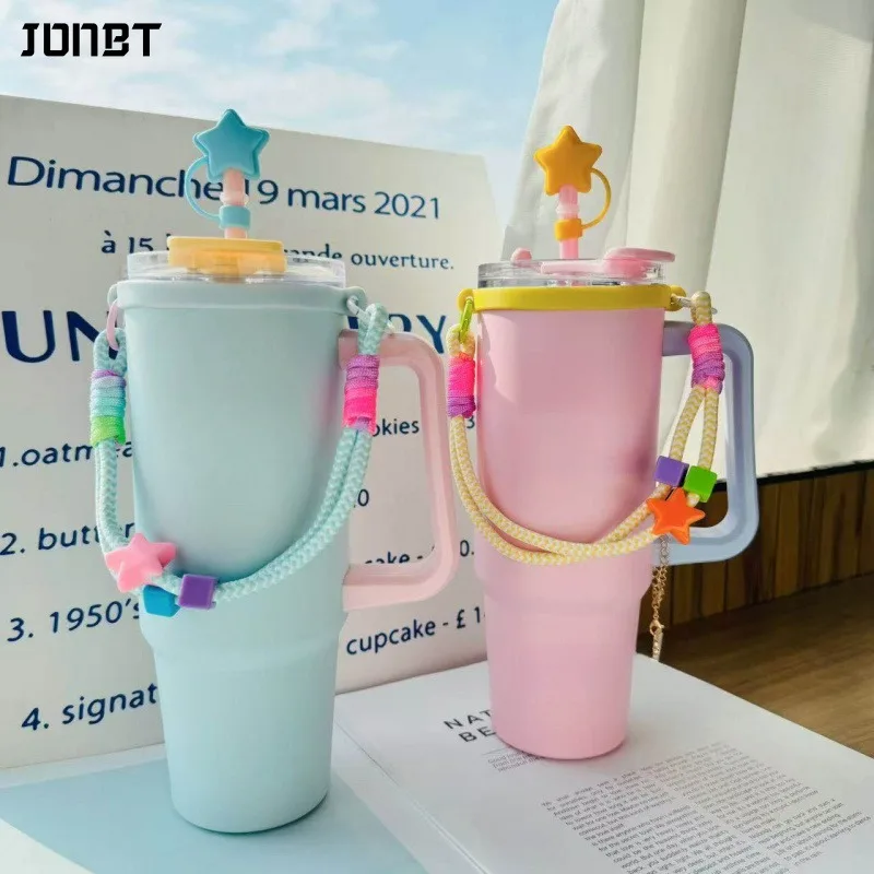 

Suitable For Stanley Straw Cup Holder Colorful Star Woven Hand-held Cup Sleeve Strap For 6-10cm Cup Mouth Universal Accessories
