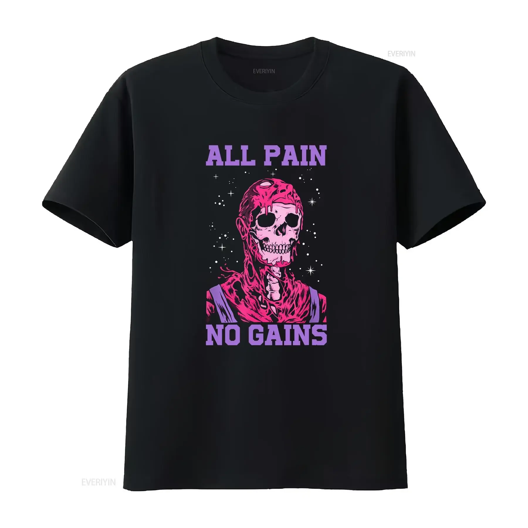 

All Pain No Gains T Shirt S 4XL vintage Washed Soft Stylish Top For Everyday Wear streetwear Casual Breathable fashion