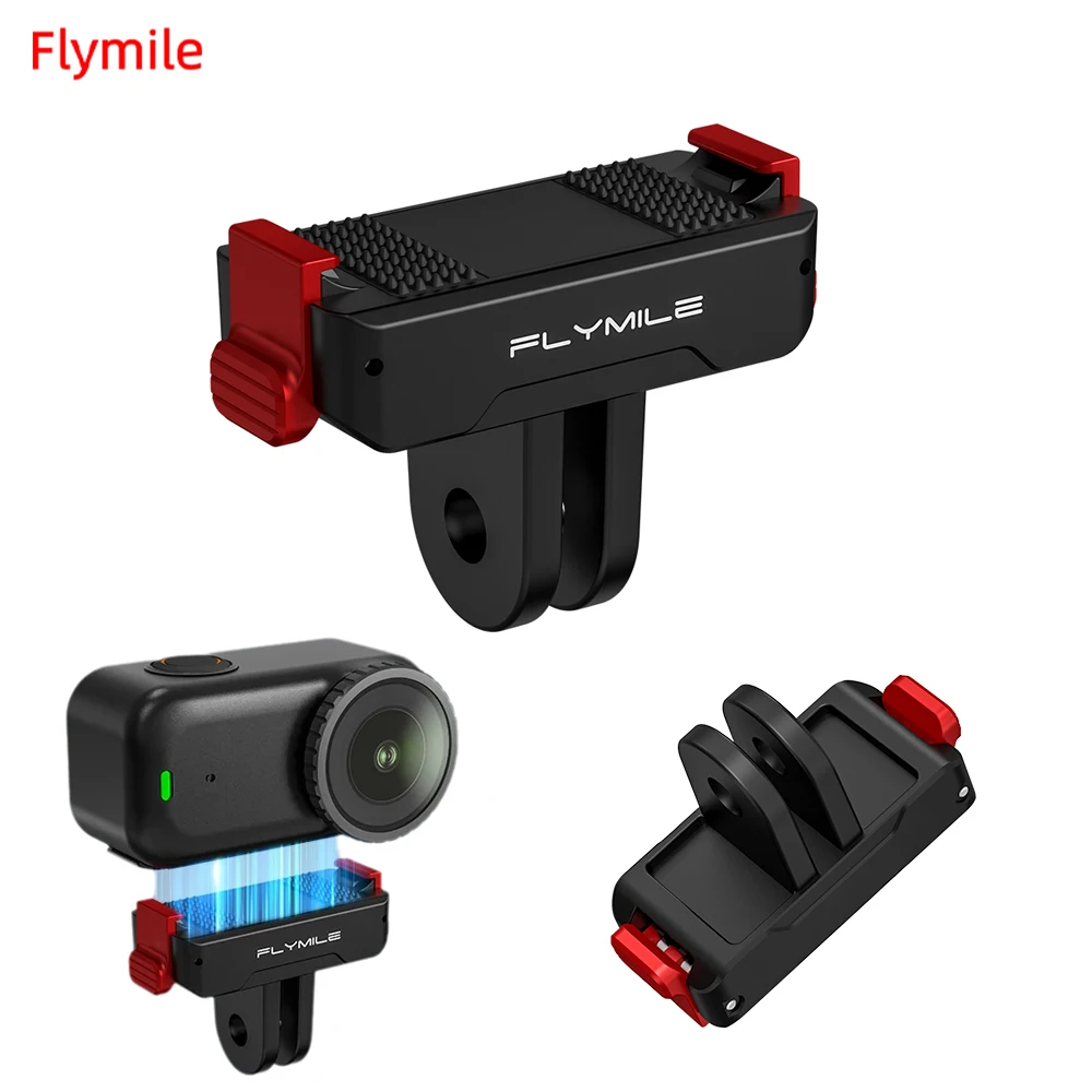قاعدة محول مغناطيسية سريعة الإصدار من Flymile لـ DJI Osmo Nano/Action 6 تركيب ثابت ومحول تركيب بمخلبين #1