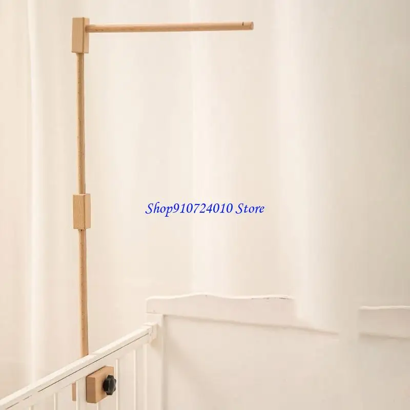 77HD support téléphone portable pour lit en bois naturel, cadre carré, support conception robuste pour berceau bébé,