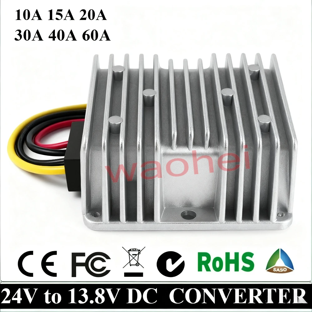 

24V to 13.8V 10A-60A Step Down DC DC Converter Voltage Regulator Buck Transformer Stabilizer Supply Regulator Module for Car CE