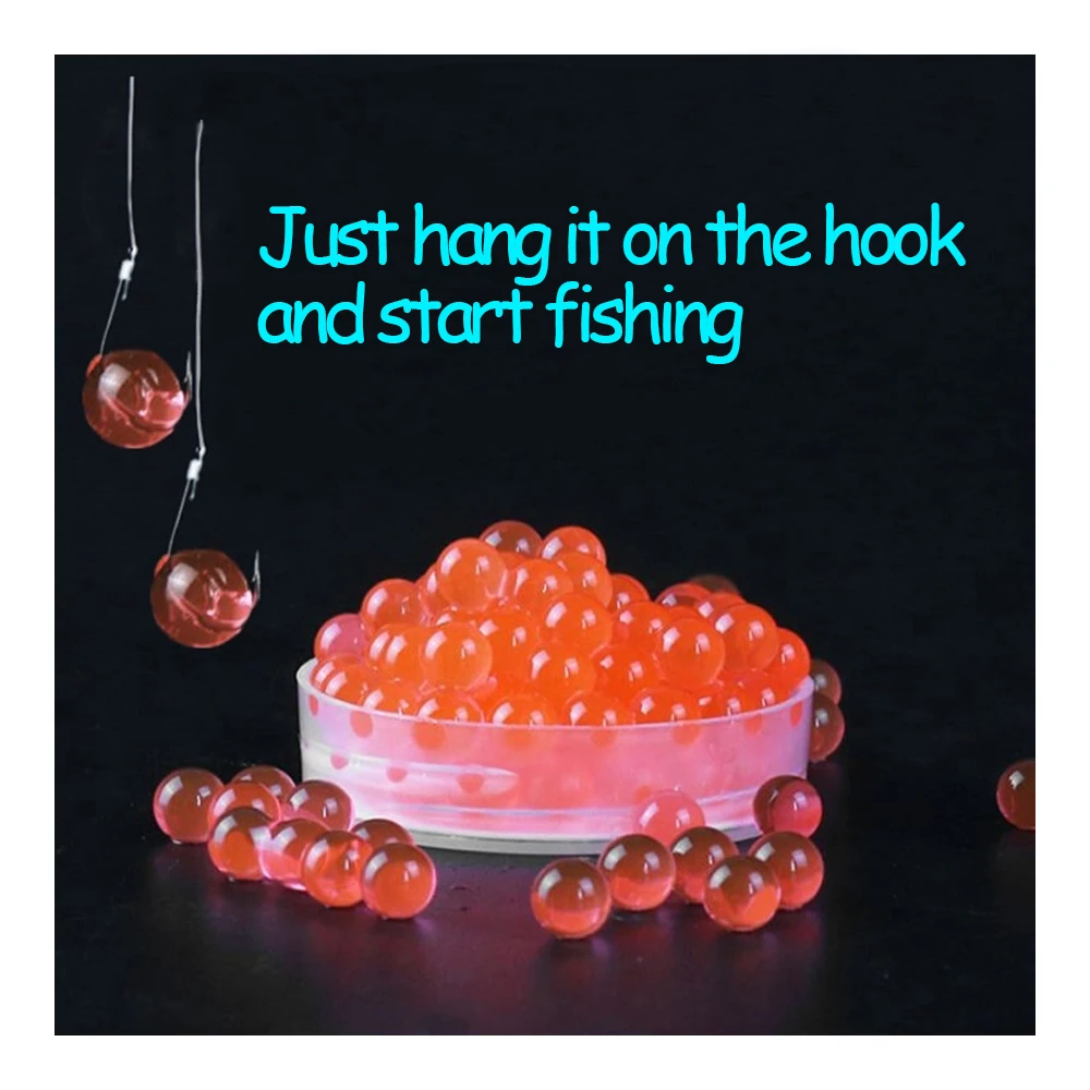 100-200-500pcs / Bottle 7mm Soft Fishing Jelly Bait Carp Fake Fish Egg Jelly Beads Artificial Lure