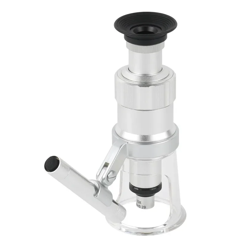 Imagem -05 - Handheld Portable 40x 60x 100x hd Recognition Magnifier Scale Measuring Microscope Magnifying Glass With Surround Led Fill Light