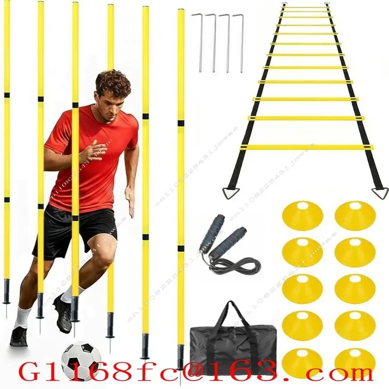 Football Training Equipment Portable Folding Sign Pole Youth Training Base Set