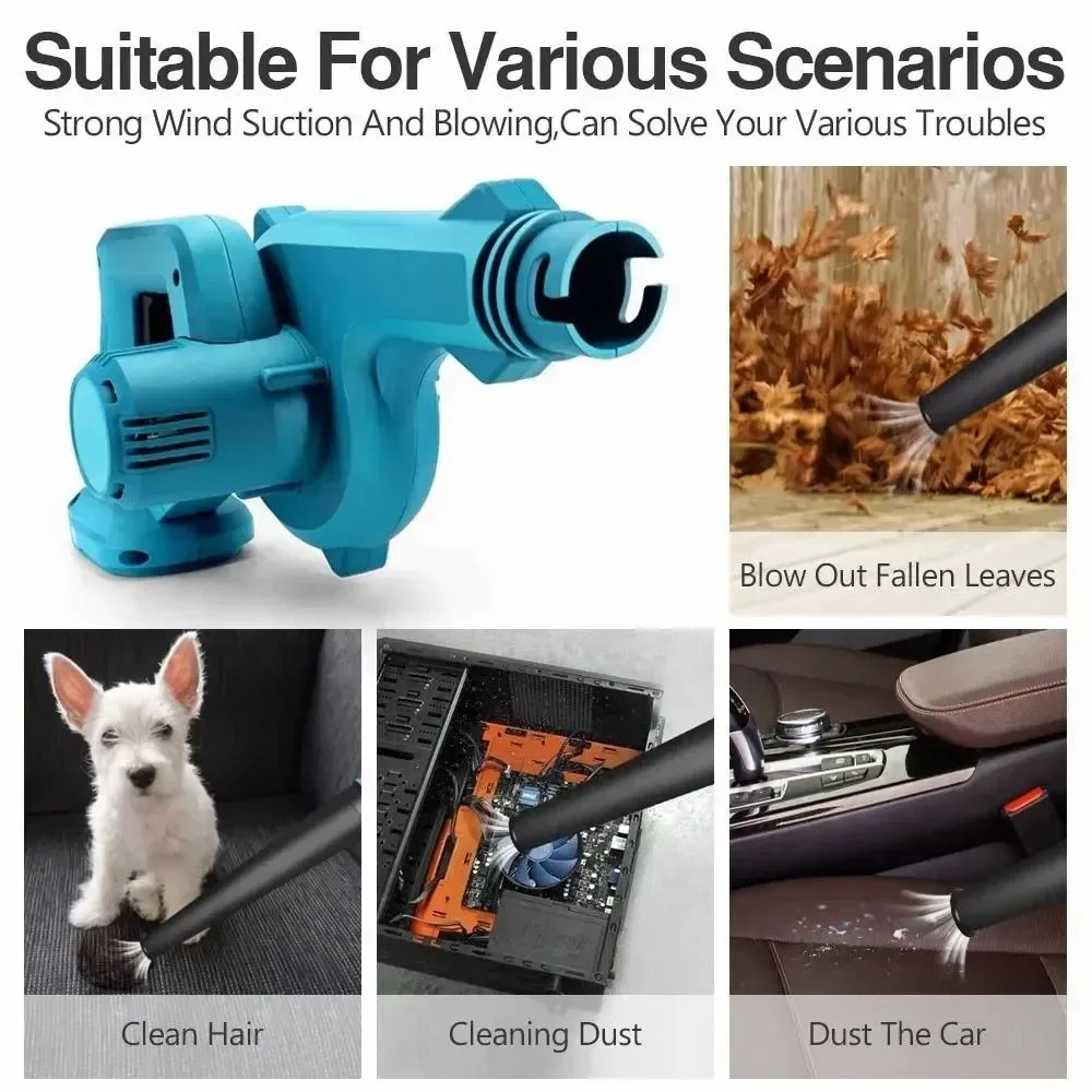 Cordless Electric Blower and Suction Blade, Computer Vacuum Cleaner Tool, Tool Suitable for Makita 18 V Battery