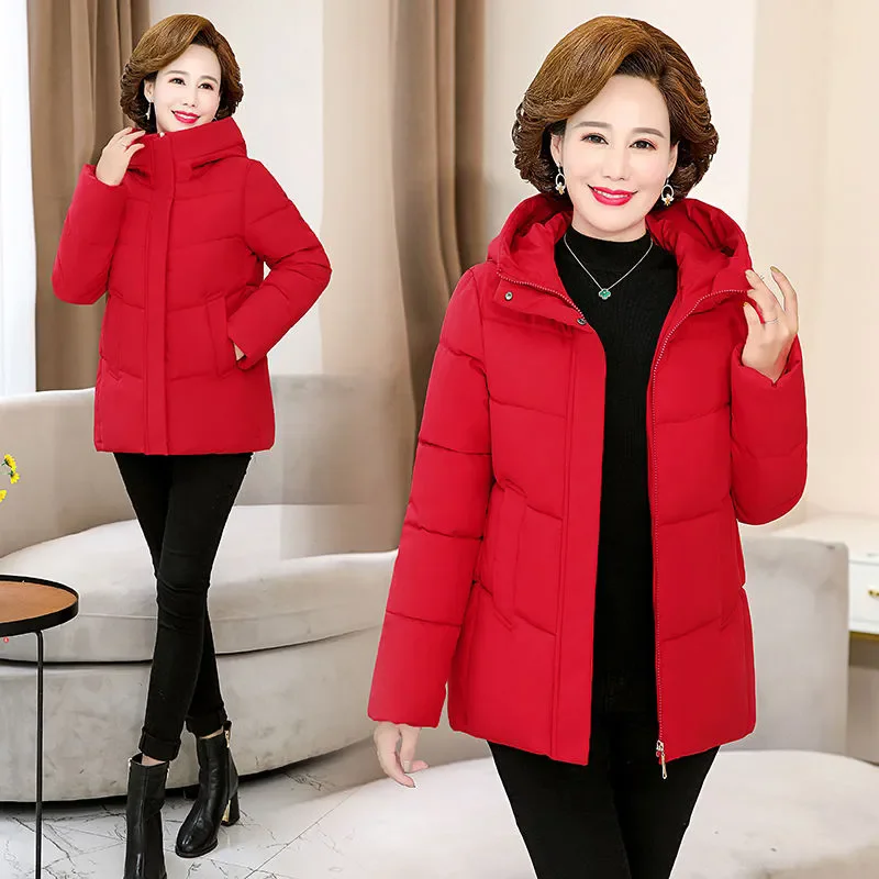 

Winter New Short Down Cotton-Padded Jacket Women Overcoat Korean Thicke Warm Parker Coat Loose Hooded Cotton-Padded Coat Outwear