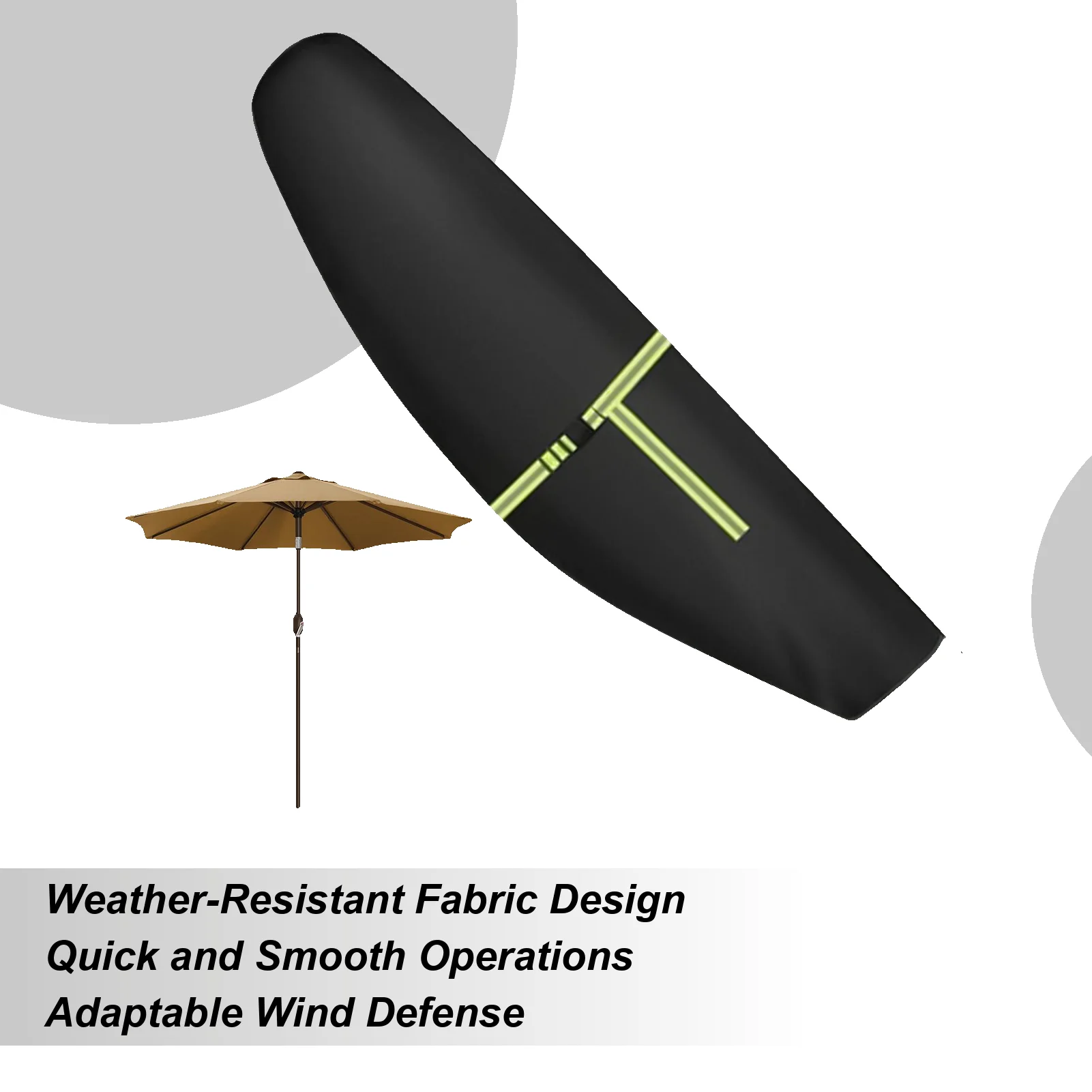 

Чехол для зонта, сверхмощный чехол для рыночного зонта, устойчивый к ультрафиолетовому излучению, многофункциональный, устойчивый, уличный, для зонтика, патио, балкона