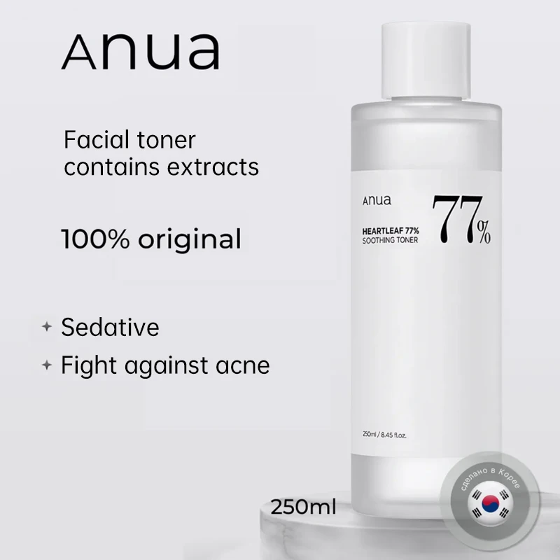 Original Anua 77% Soothing Toner Conditions Moisturizes Balances Skin PH Levels Skincare Korean Repair Facial Oil Astringent