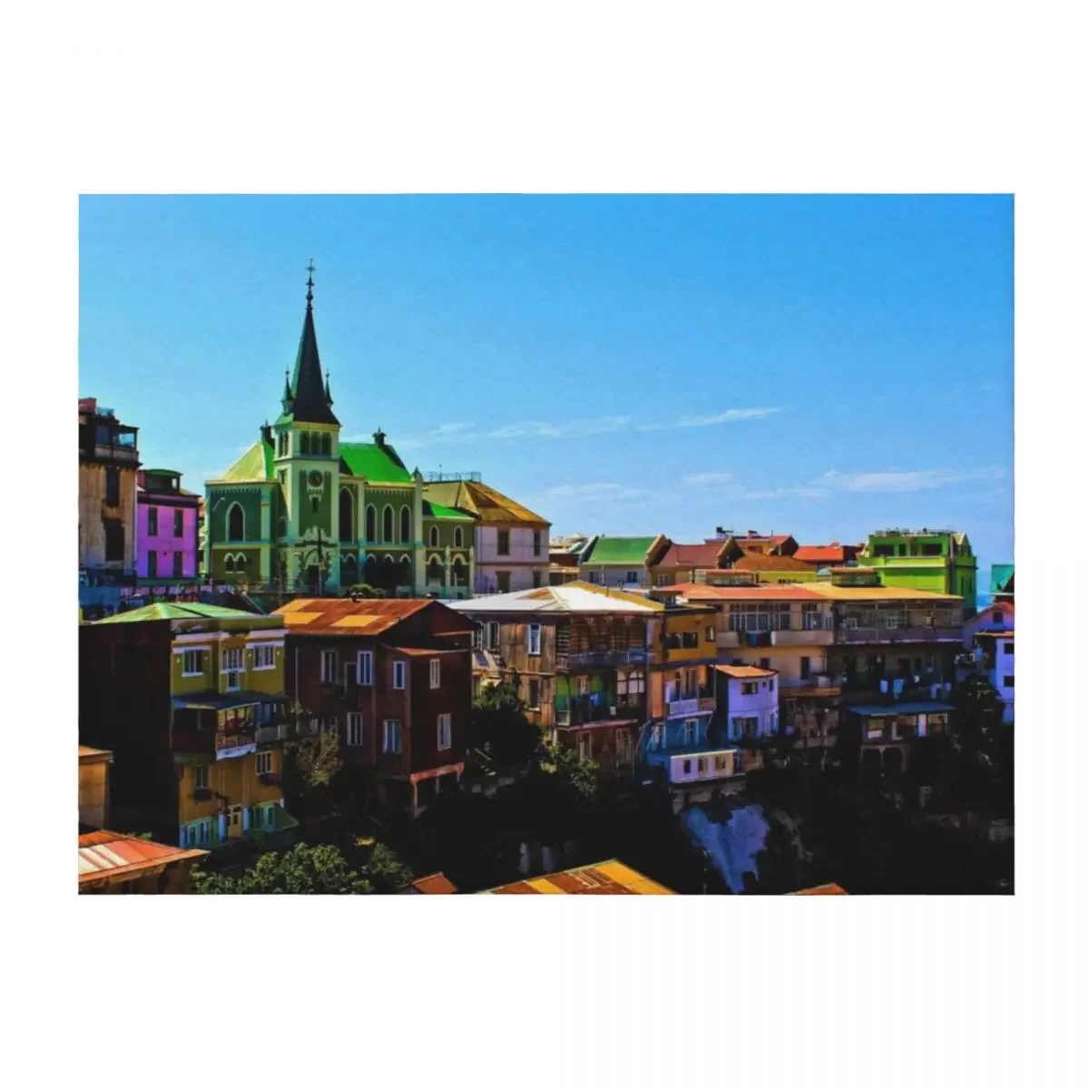 

Cerro Conception, Valparaiso, Chile Throw Blanket Luxury Brand wednesday Camping Fashion Sofas Blankets