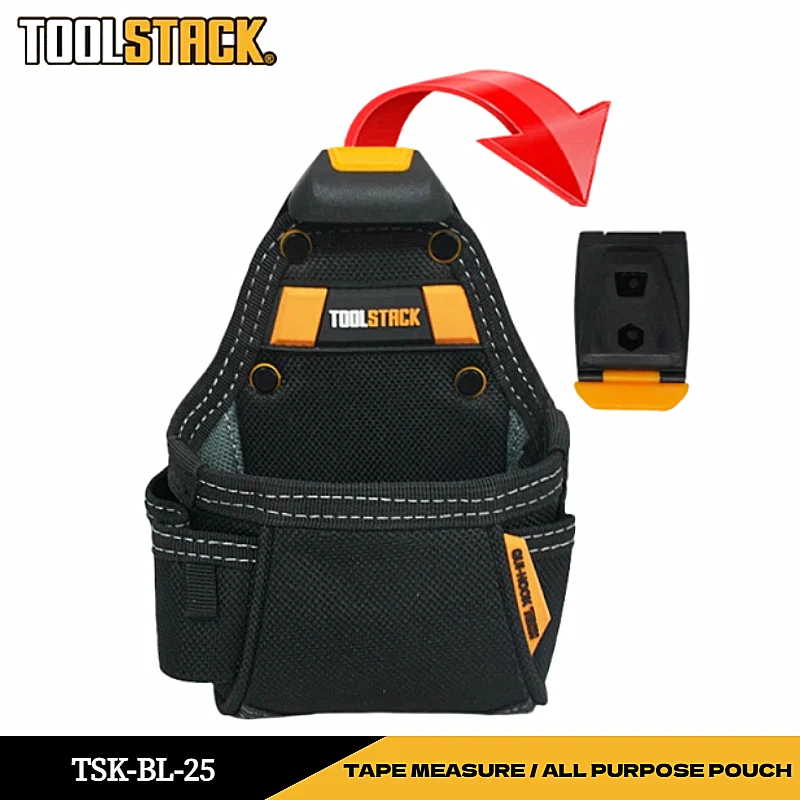 

TOOLSTACK Multi Purpose Tool Pouch Tape Measure Holder Belt Pouch Portable Tool Organizer Bag Durable Power Tool Accessories