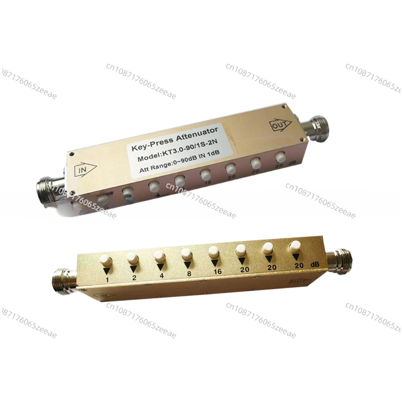 SMA type/N type RF signal adjustable attenuator, 0-30dB 60dB 90dB button step adjustable attenuator, power: 2W/5W/10W