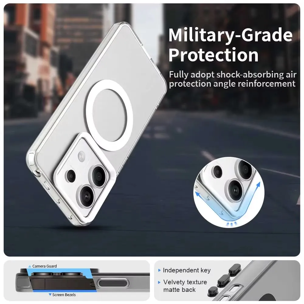 

Luxury case For POCO X6 X6 Pro Slim Dropproof Shockproof Anti-Fingerprint Magnetic Matte case POCO X6 X6 Pro