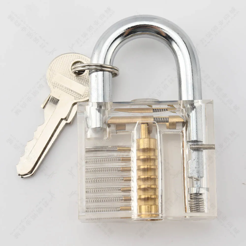 JMCKJ Locksmith Transparent Visible Locks Pick Cutaway Practice View Padlock  Lock Training Skill For Tools Hardware