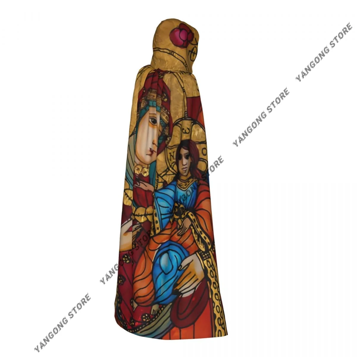 Cosplay Medieval Costumes Eastern Europe Virgin Mary Hooded Cloak Capes Long Robes Jackets Coat Carnival