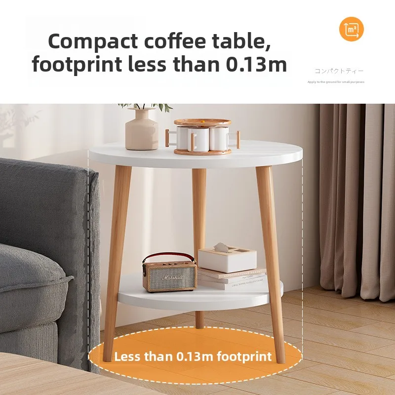Small table living room small coffee table mini bedroom bedside balcony small round table sofa side table